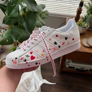 Adidas Superstar Valentine’s Day Hearts Sneakers